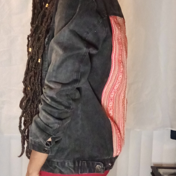 Denim black Hmong jacket - Picture 2 of 4